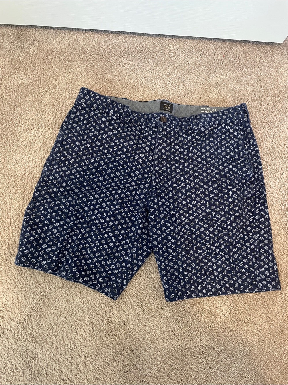 J. Crew Navy Paisley‎ Print Men’s Shorts